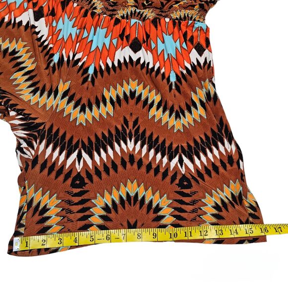 INC International Concepts Romper Women's 3X V Neck Pockets Tribal Aztec - Picture 10 of 13